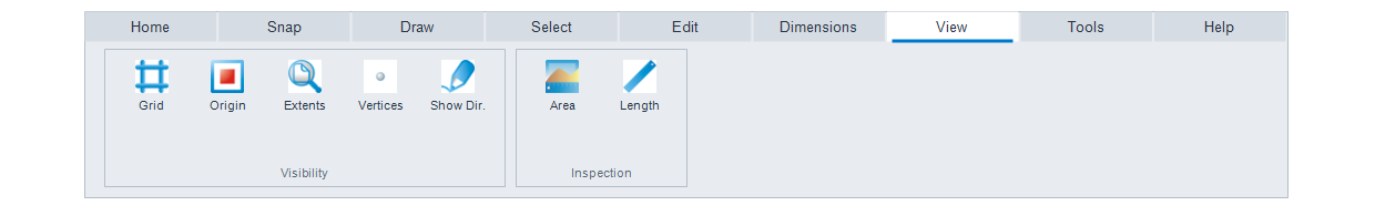 OpsisCAD View ribbon
