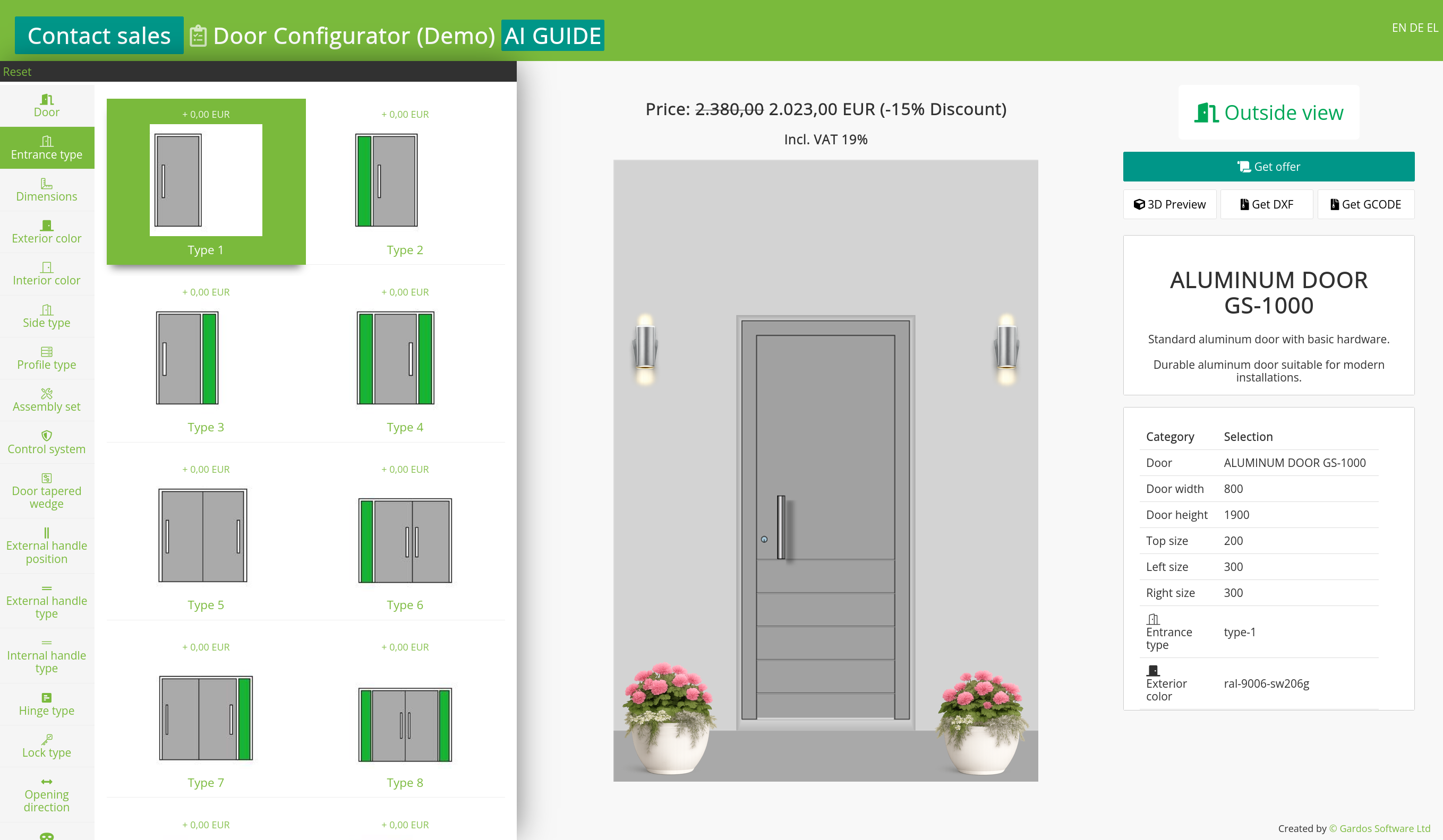 GS Door Configurator - The Interactive Door Selection Tool screenshot