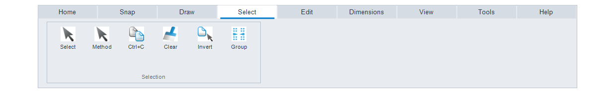 OpsisCAD Select ribbon