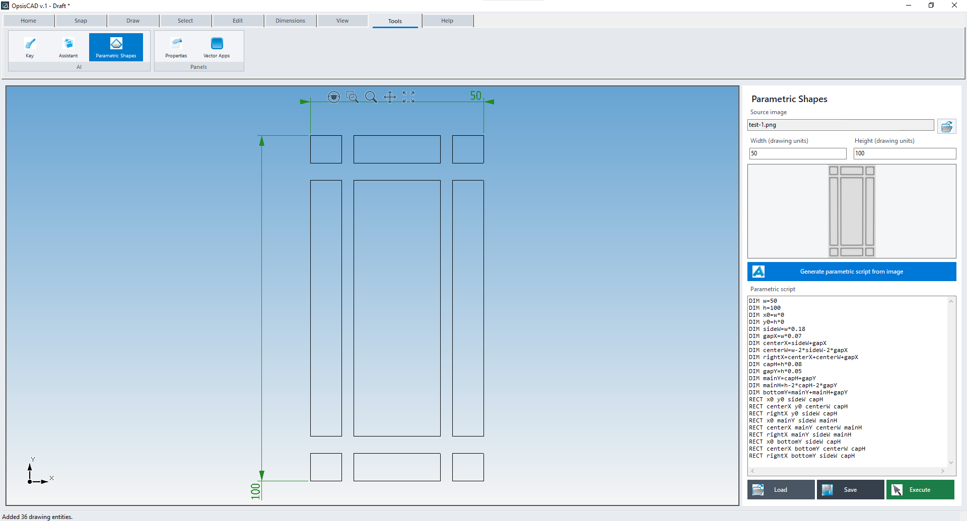 OpsisCAD screenshot