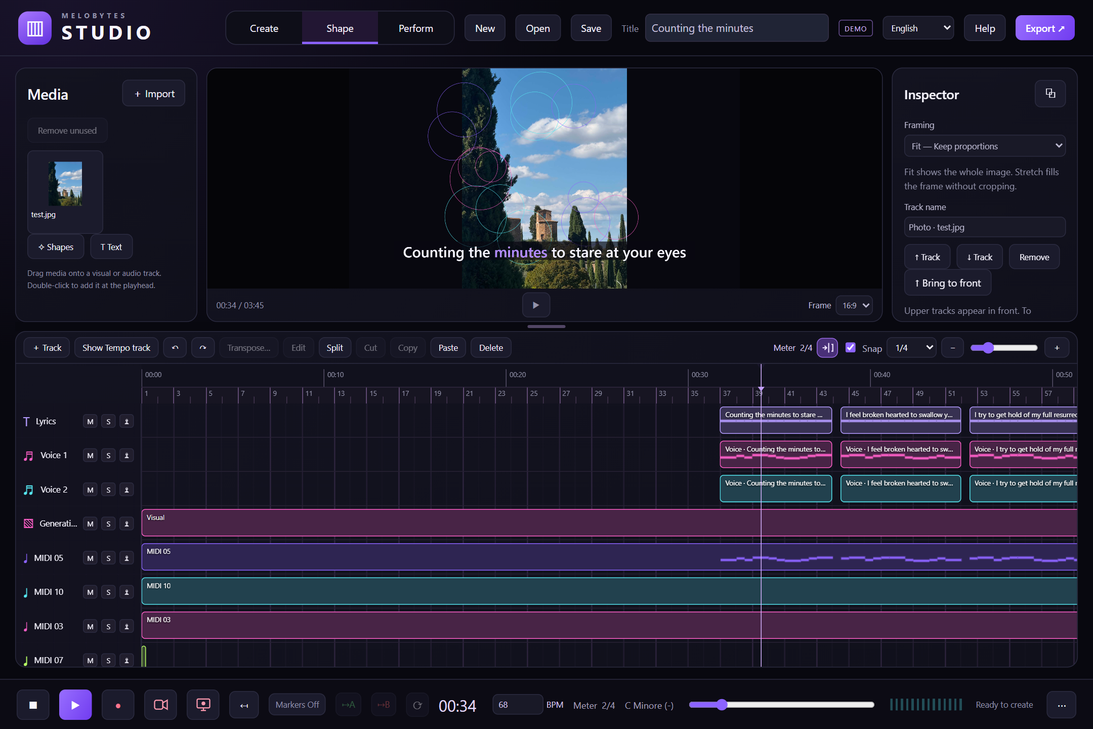 Melobytes Studio screenshot