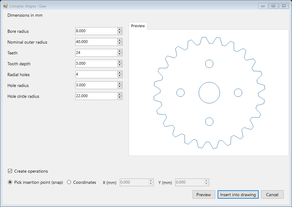 gsDXF2gCode screenshot