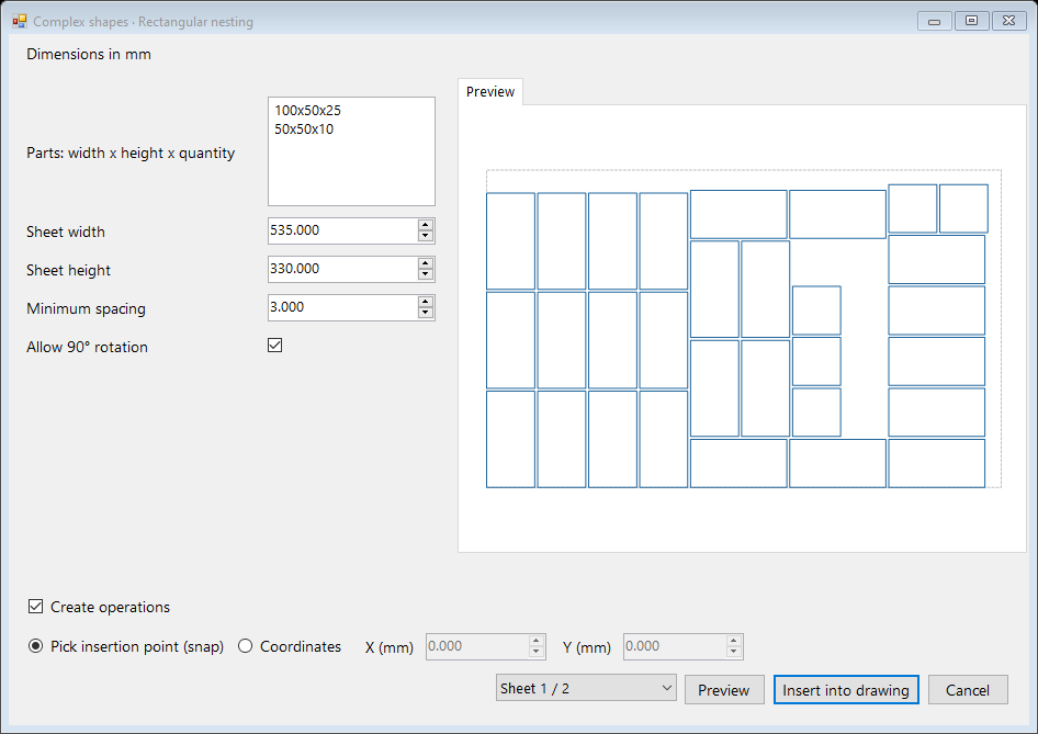 gsDXF2gCode screenshot