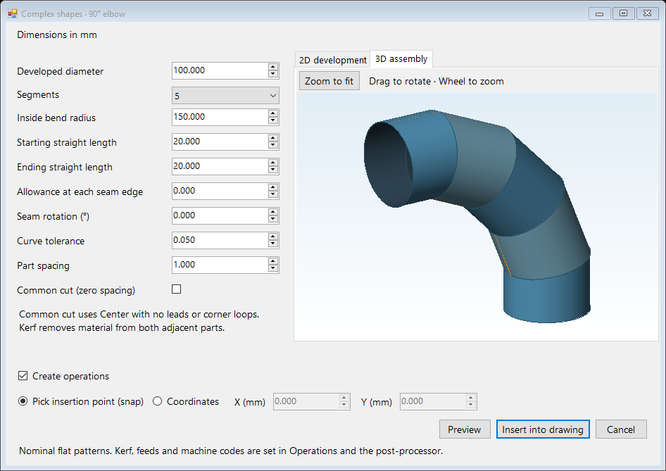 gsDXF2gCode screenshot