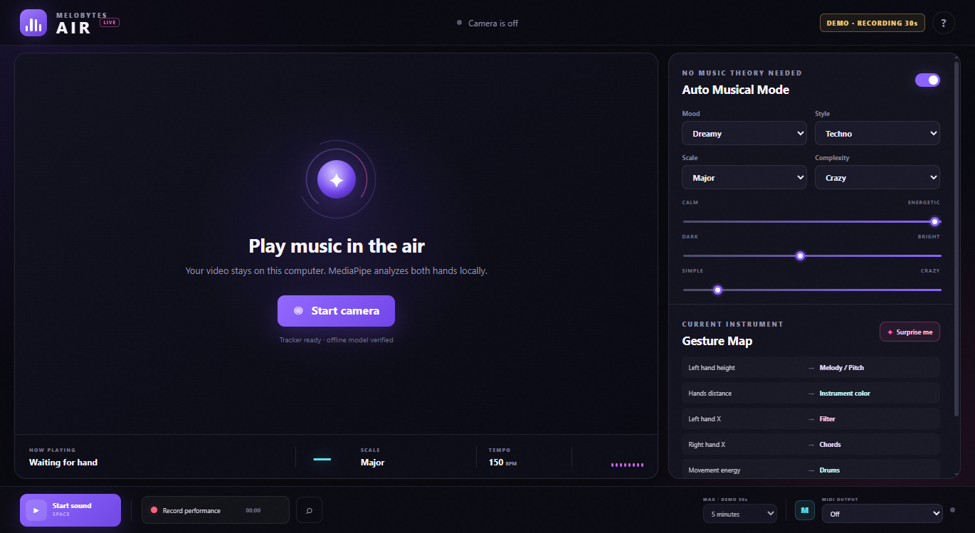 Melobytes Air screenshot