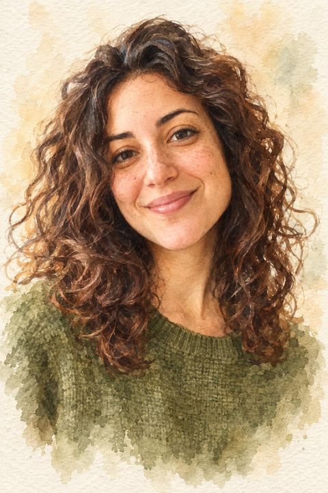 The same person as a Watercolor portrait, made with AI Photo Avatar